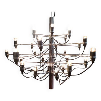 Suspension 2097-30 ampoules Gino Sarfatti des années 70 Arteluce