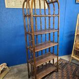 Étagère en rotin vintage