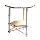 White painted bamboo side table 1950