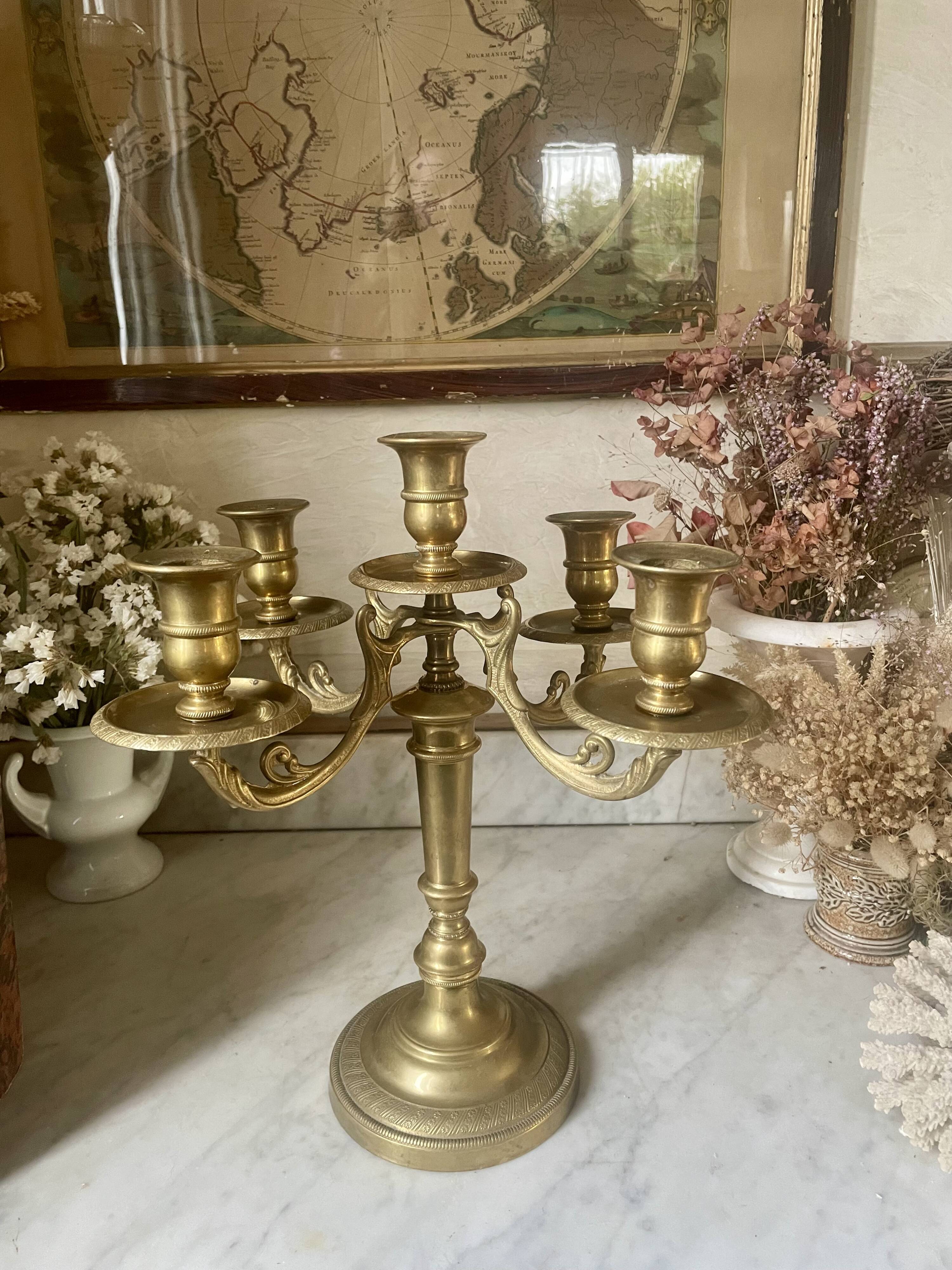 Golden bronze chandelier