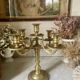 Golden bronze chandelier