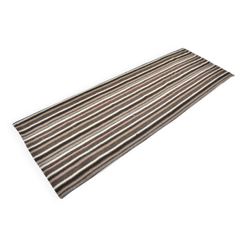 Tapis Kilim à rayures en laine turque vintage sku3379