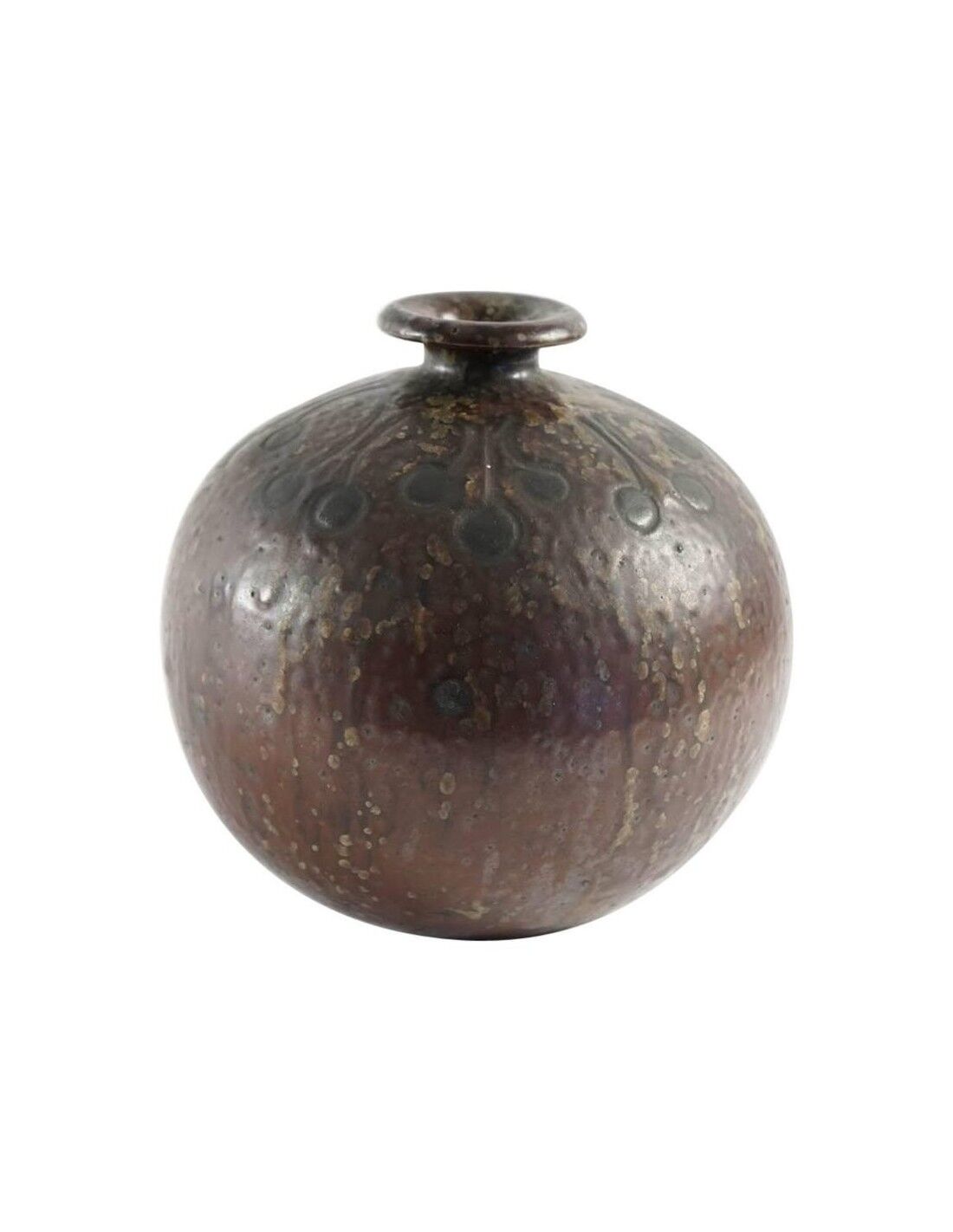 Enamelled ceramic vase