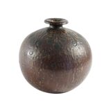 Enamelled ceramic vase