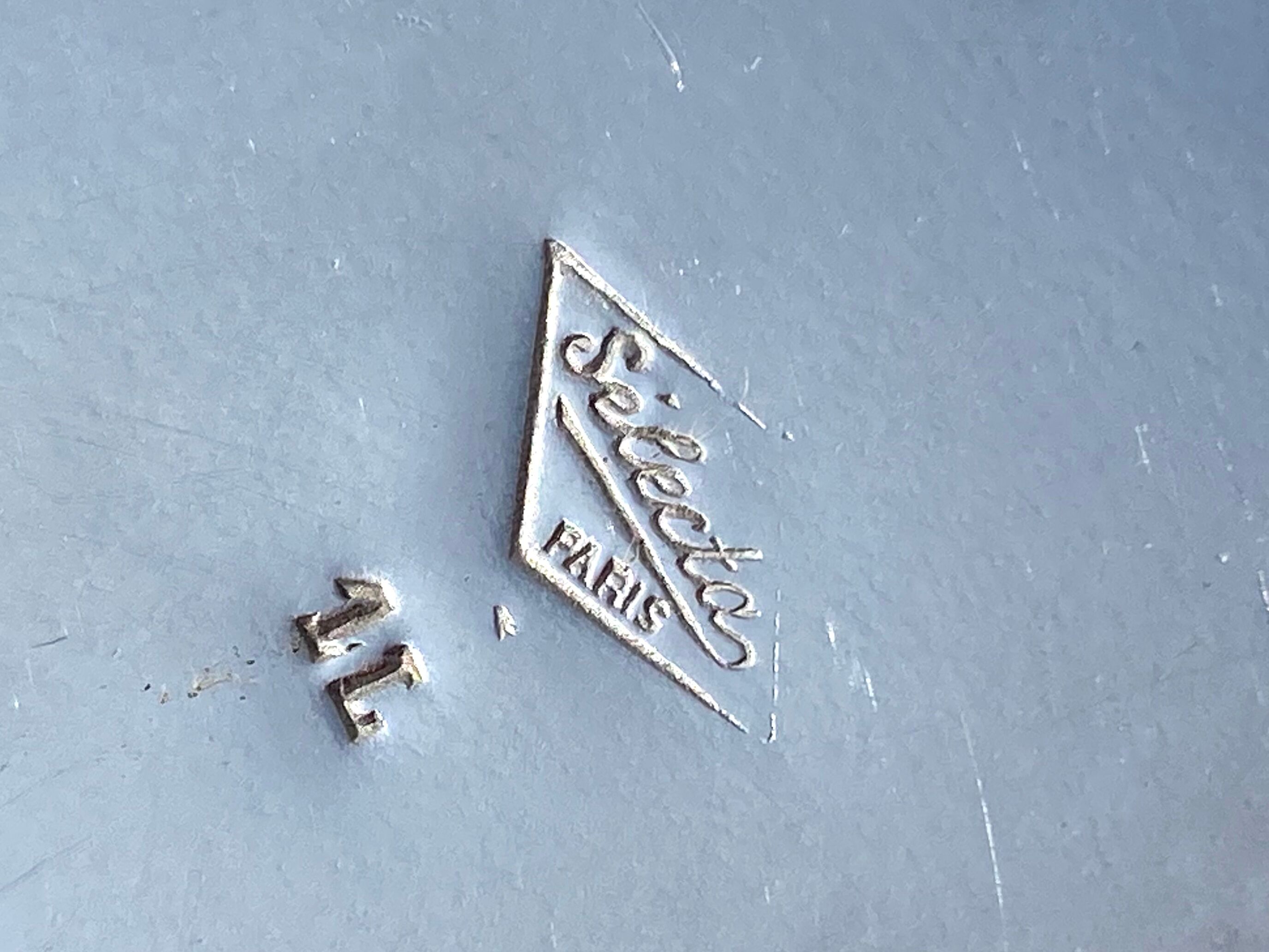 Teapot Selecta 1L nickel-plated brass and Bakelite vintage 60s