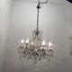 Bronze Pink Crystal Chandelier 1950’s