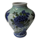 Porcelain vase, Asian art, hand-painted floral decoration.