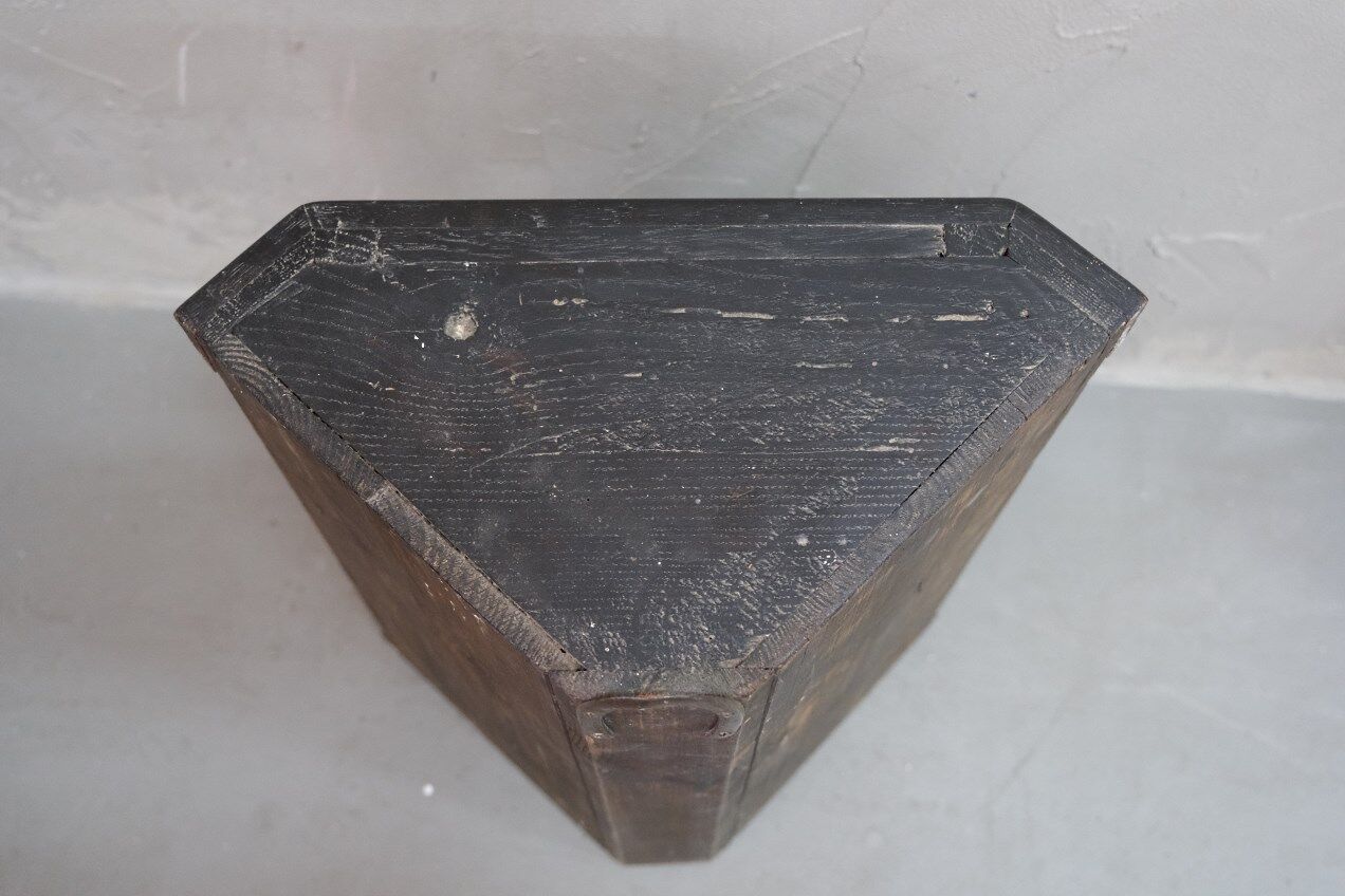Antique  Swedish 18th Century Oak Hanging Corner Cabinet, 1711