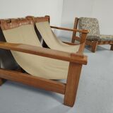 3-Seater vintage sofa modular Aztec motif