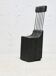 Brutalist chair, black-stained raw wood, steel. Work from the 1970s