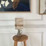 High pine stool with chalet style