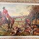 Oil Painting Canvas Hunting Hound Horse Signed Lebailly