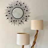 Rattan floor lamp