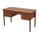 Danish Scandinavian desk in vintage teak 5 drawers, 1950s