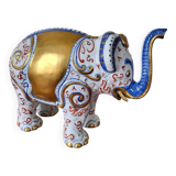 Imposing Italian Porcelain Elephant, Elephant Statue