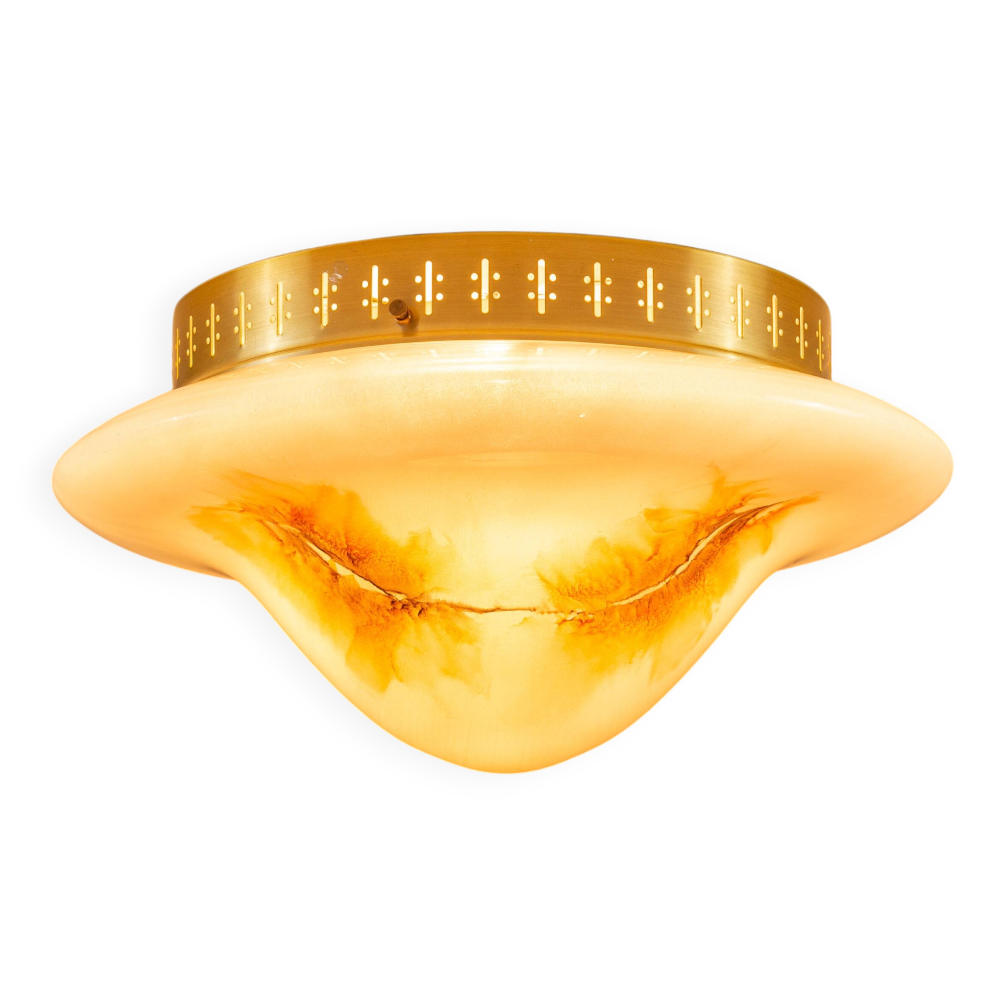 Rosdala Glasbruk decorated ceiling lamp