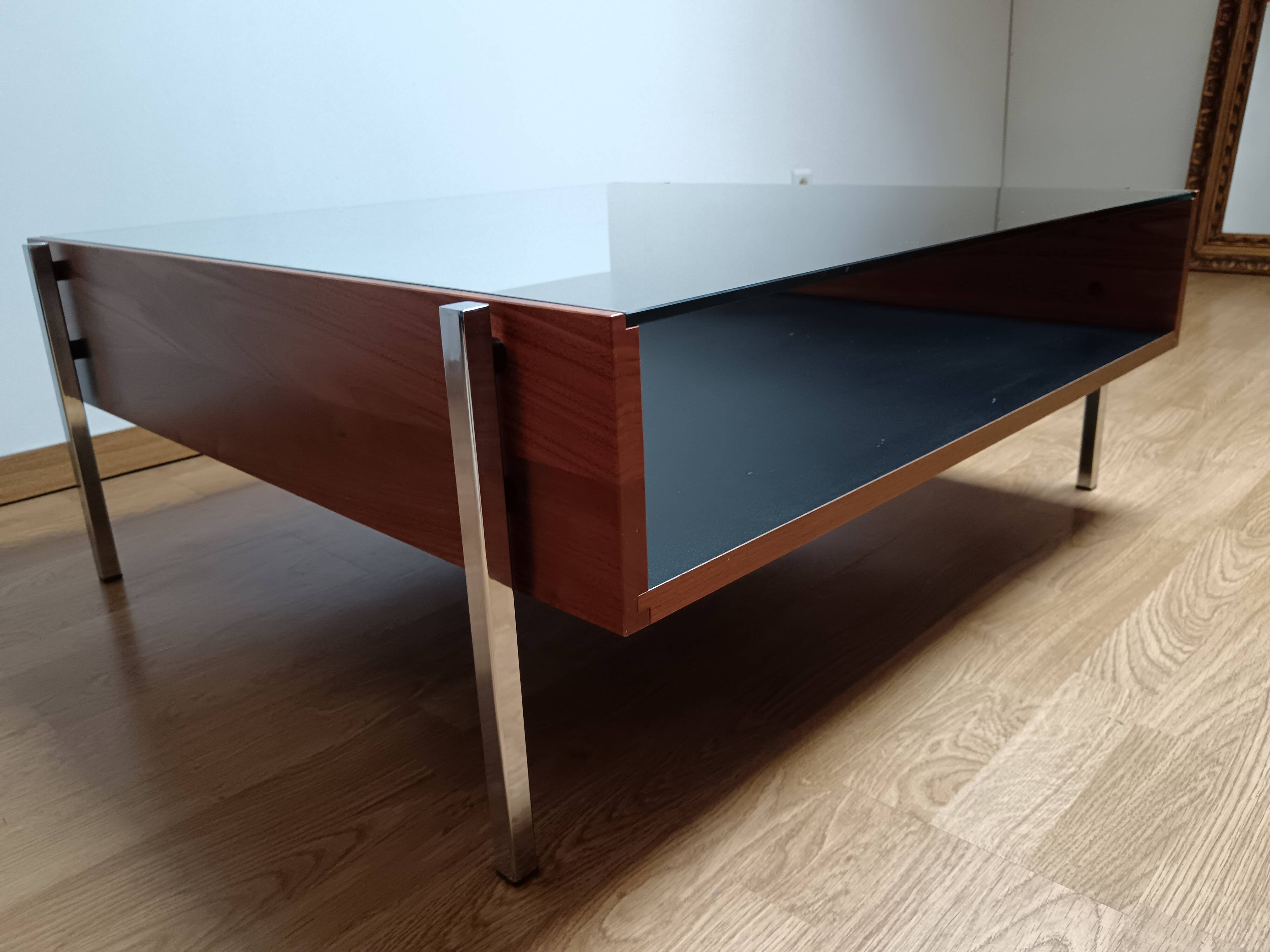Wood and glass coffee table, Robin Day for Habitat