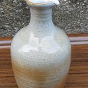 Light stoneware potter's bottle with vintage spout