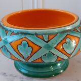 Pocket tray / pot in colored ceramic Saint-Clément signed 60s