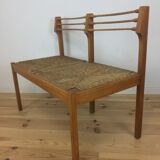 Wooden mulched modernist bench in 1950s