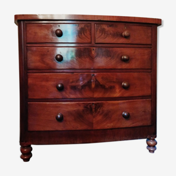 English mahogany chest of drawers XIXth