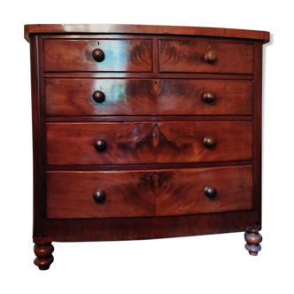 English mahogany chest of drawers XIXth