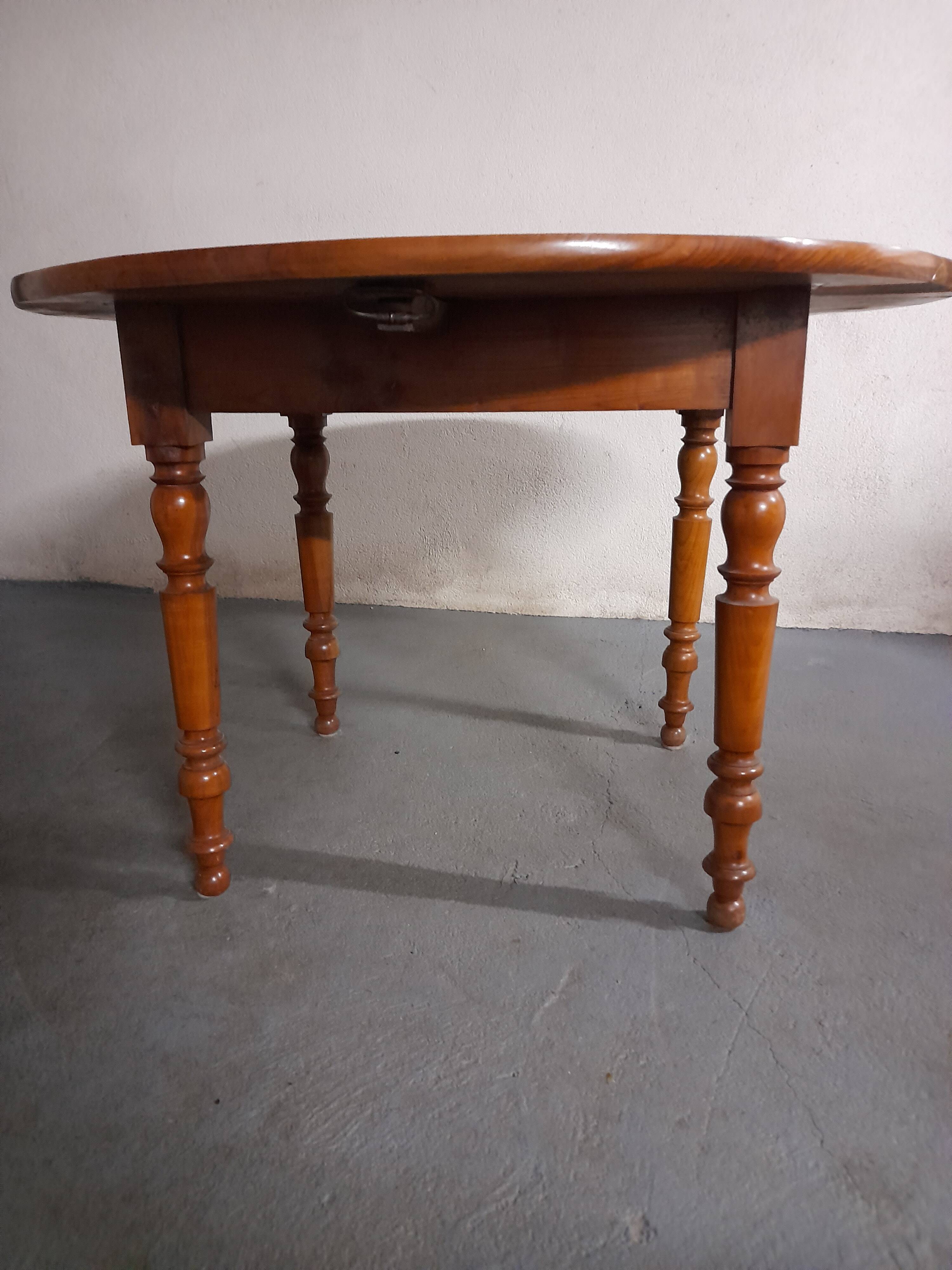 Round wooden table
