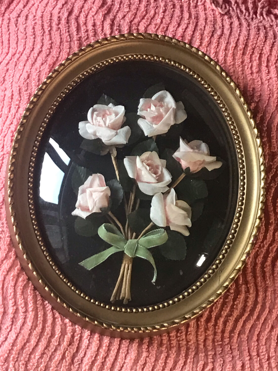 Vintage curved glass frame