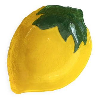 Painted glass dish “le citron”