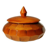 Round wooden box