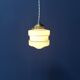 Pink glass art deco pendant lamp
