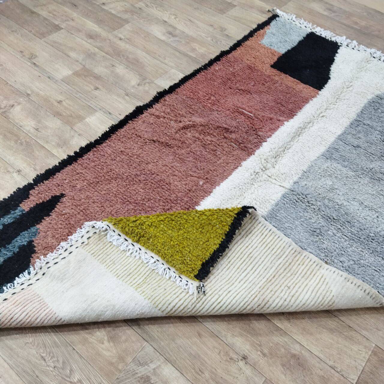 Handmade wool Berber rug 250 X 140 CM