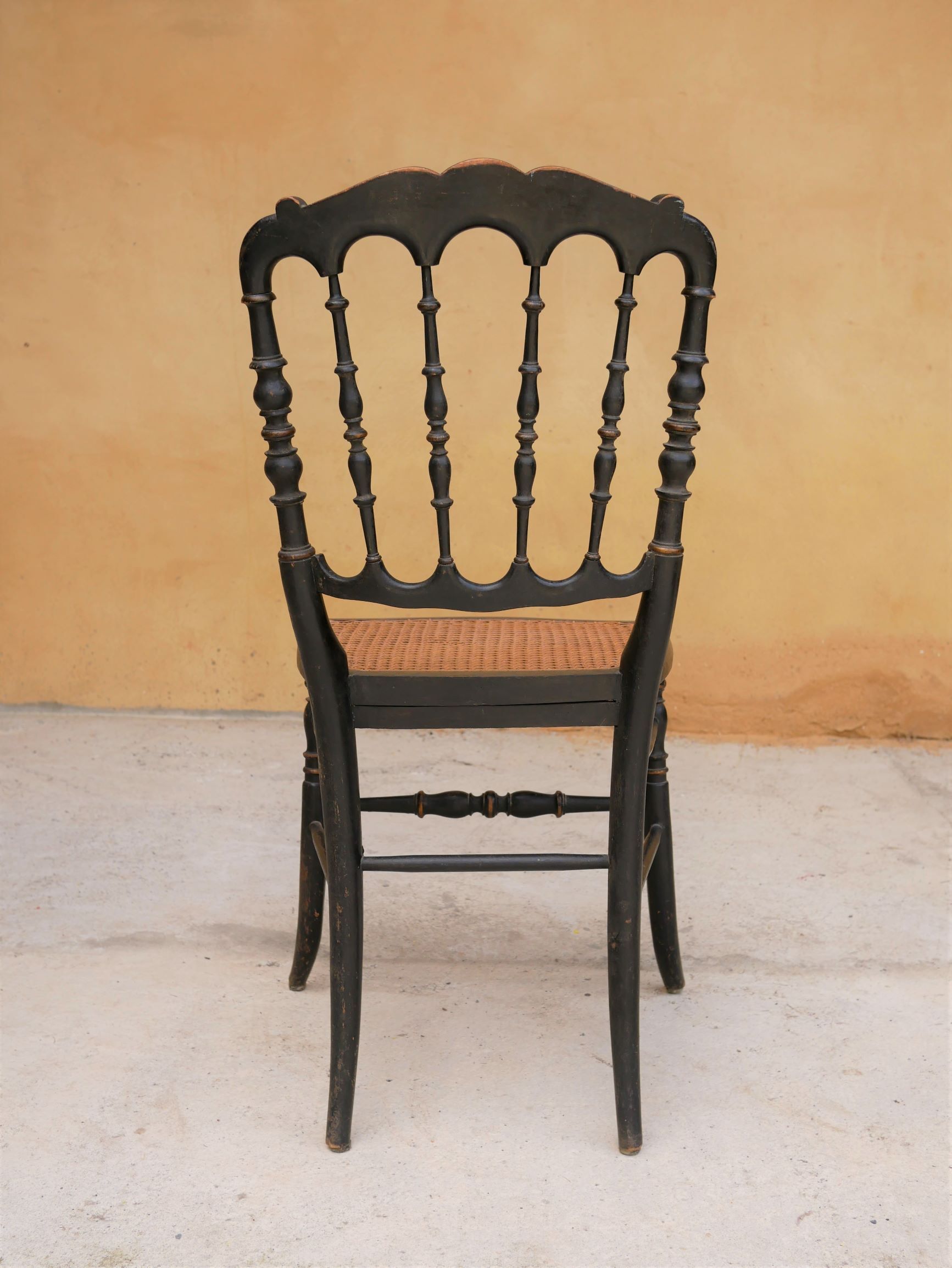 Napoleon III wooden and canning chair, 1920s