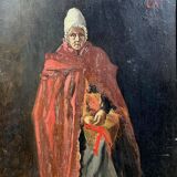 École Française du XIXeme siècle : tableau monogrammé et daté