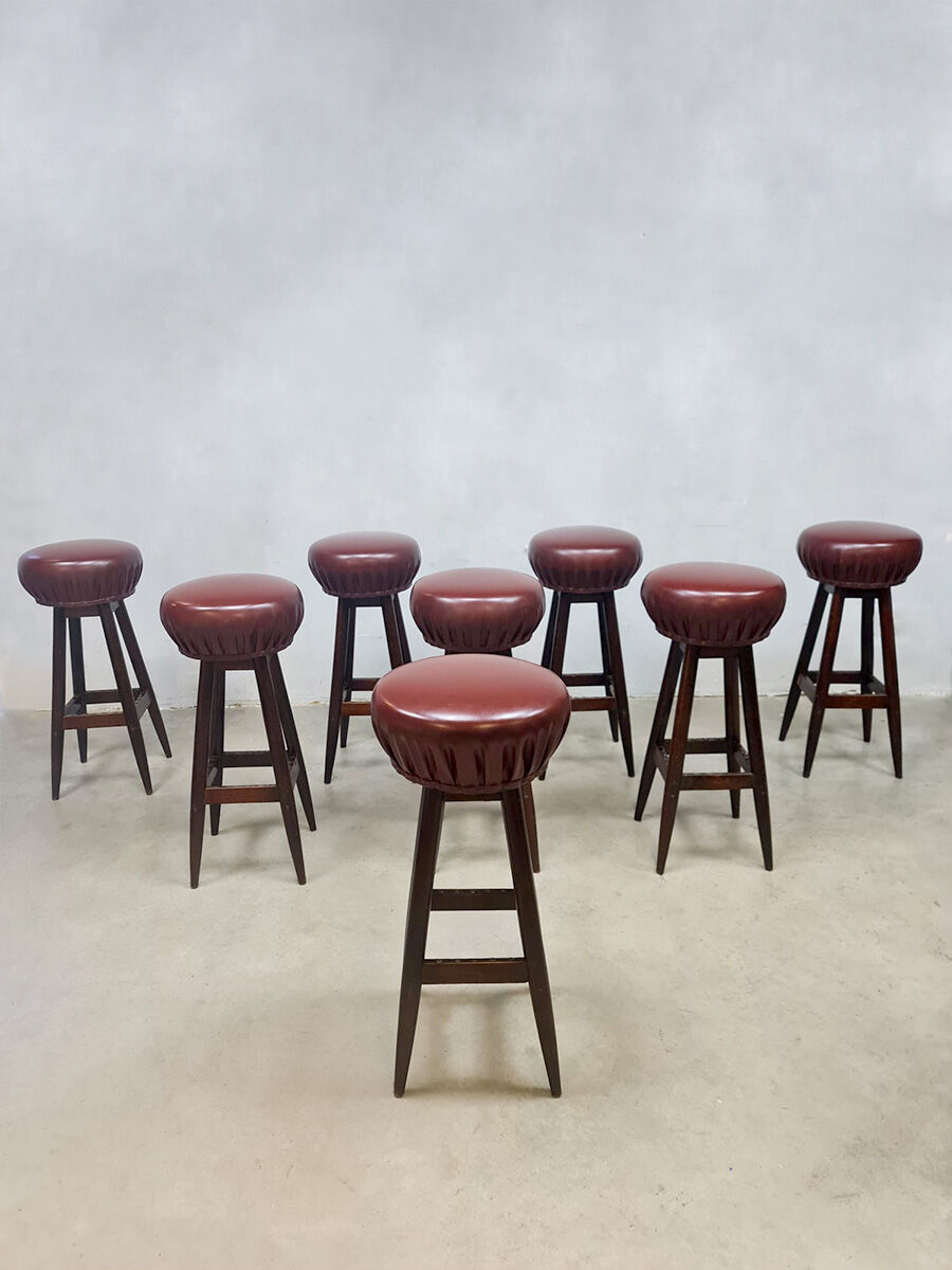Vintage French barstools sixties 'Moulin Rouge'