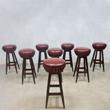 Vintage French barstools sixties 'Moulin Rouge'