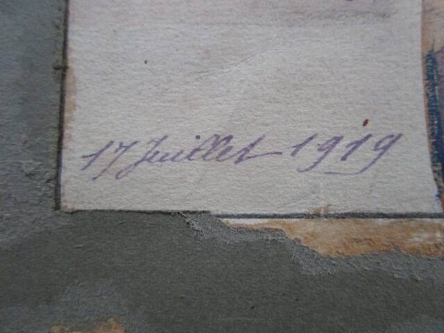 Old watercolor - place de l'étoile 07/17/1919 - pierre vincent galle