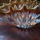 Vintage fruit bowl in crystal and gold from Royal Crystalery of Bayel.