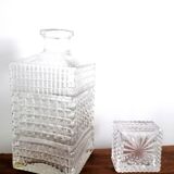 Diamond cut whisky decanter