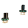 Pair of Space Age wall lights in chrome and green glass, 1970s.