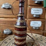 Leather-covered bottle