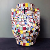 Vase tiles pique plate 50's