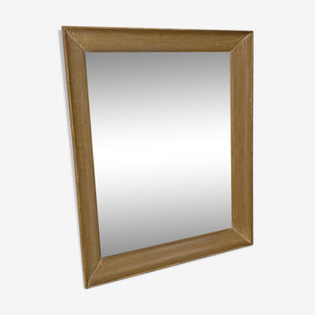 Miroir en bois à bordure doré - 72x59cm