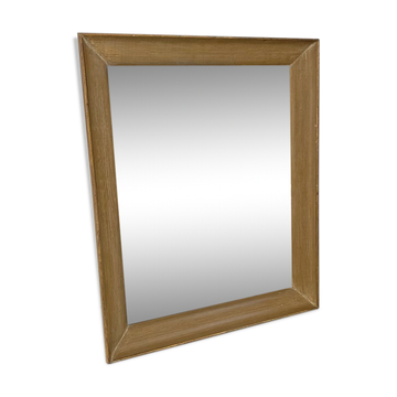 Miroir en bois à bordure doré - 72x59cm