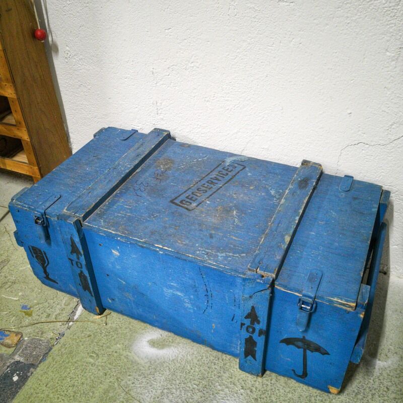 Wooden military crate