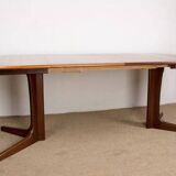 Scandinavian vintage telescopic teak table