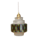 Vintage stained glass globe pendant light