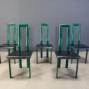 Italian Model Regia Dining Chairs by Antonello Mosca for Ycami, 1980s, set of 5