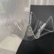 Vintage 1970s plexiglass handkerchief vase