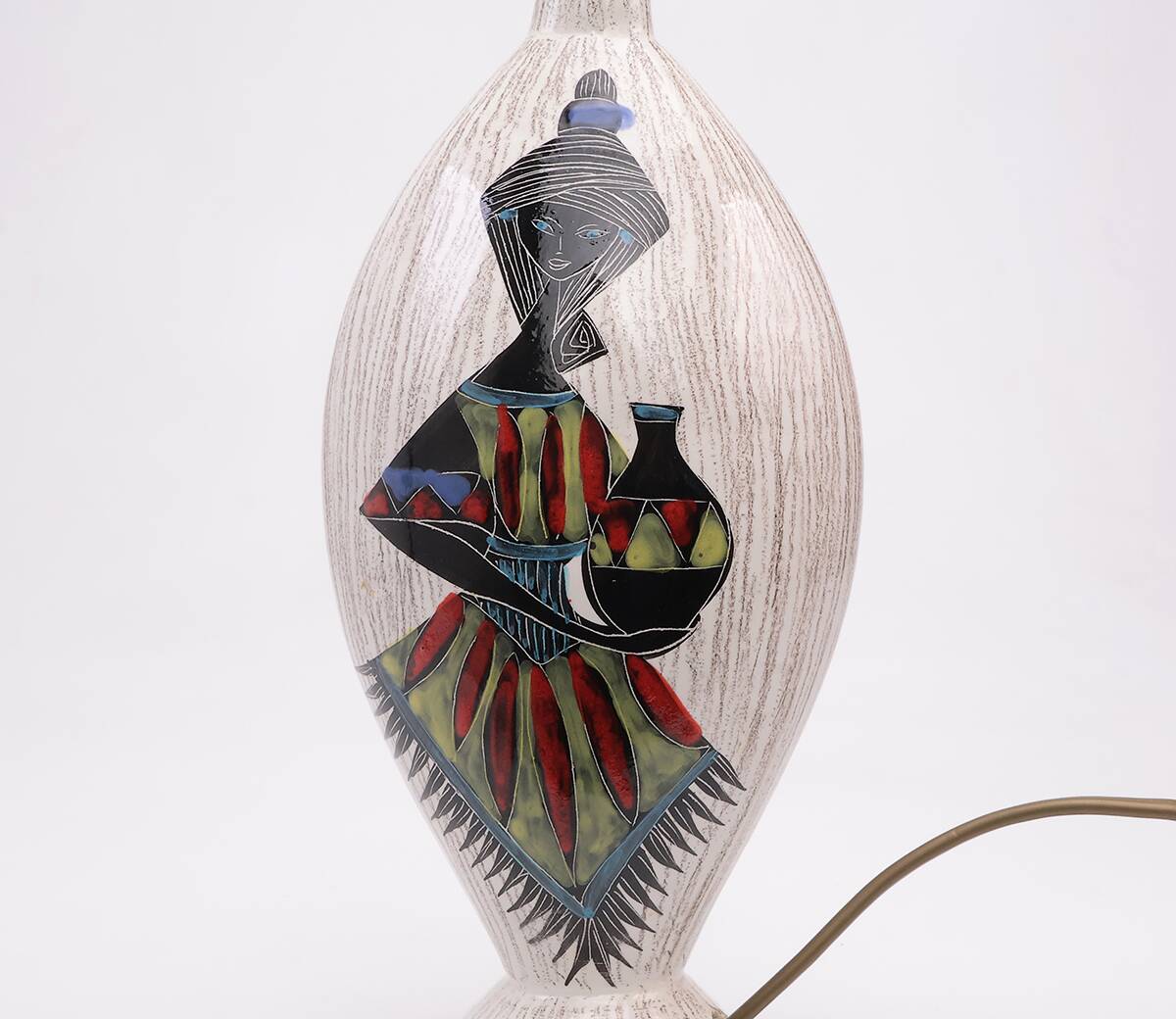 Sesto di Fiamma porcelain table lamp, Italy 1950s